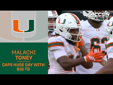 Miami WR Malachi Toney Caps Huge Day With Slick TD Catch