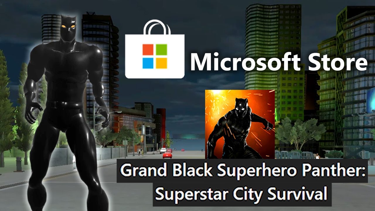 Grand Black Superhero Panther: Superstar City Survival