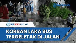 Penampakan Korban Tergeletak di Jalan usai Bus Pariwisata Rombongan SMK Kecelakaan di Ciater Subang