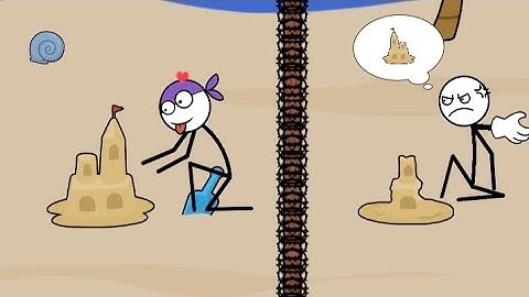 Escape rope weegoon game play walk through all levels 222-230- solution funny stickman brain