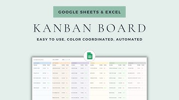 Kanban Board Google Sheets & Excel Template | Project Management Tool | To Do List Template