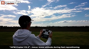 "APM:Copter V3.3" - Unsolved issue: loses altitude during fast repositioning
