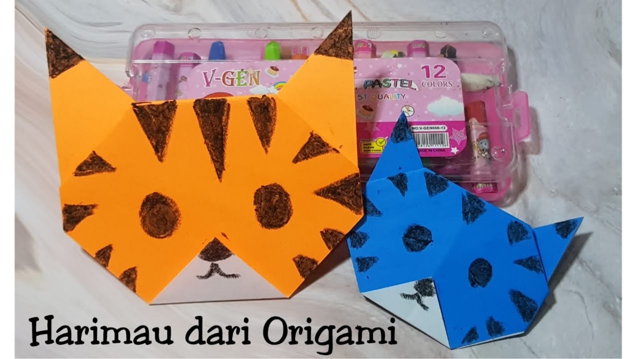 Cara Membuat Harimau dari Kertas Origami YouTube