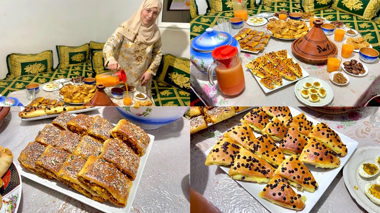 فطور التالت من رمضان🌙المالح والحلو بعجين واحد وكيوجد دفعة واحدة بلا مجهود وفوقت سريع 👌🏻