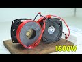 Two Speaker 1600W 220V Amazing Free Energy At Home Copper Wire Electricity Generator