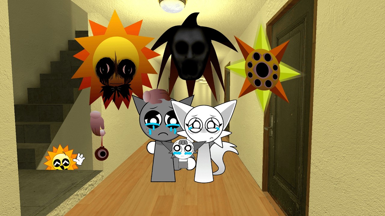 Mr. Sun Misfitmix burned Gray’s hands. Who can help Gray? Nextbot Gmod