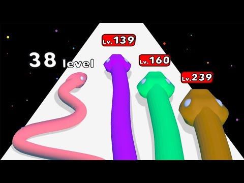 Level Up Snake Snake Evolution - Level Up Colorful snake Satisfying ASMR Game Max ...