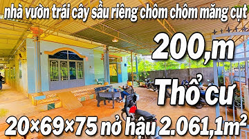 bán nhà vườn trái cây sầu riêng chôm chôm măng cụt ngay trung tâm mặt tiền nhựa lớn dân cư đông đúc