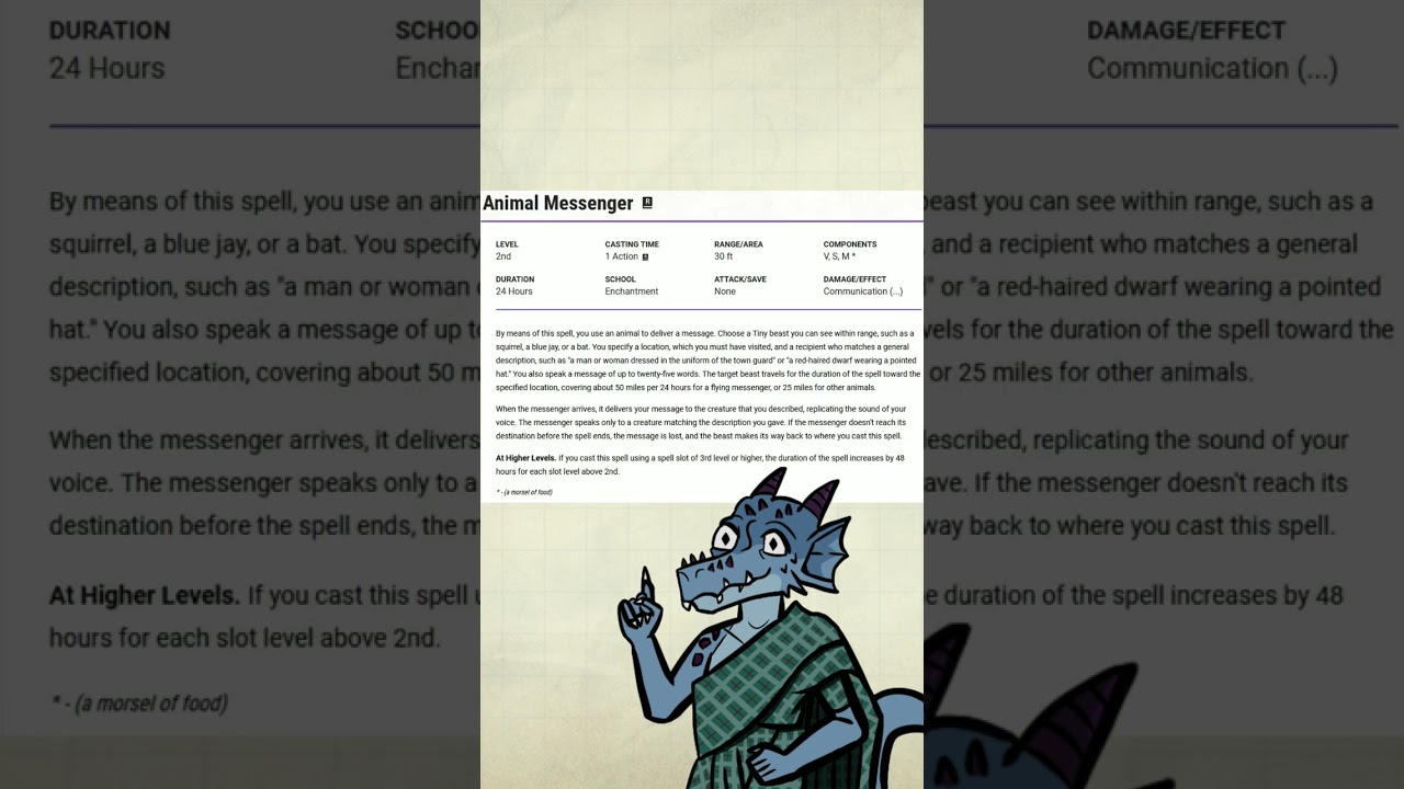 Funny combo in Dnd 5e! - Polymorph + Animal Messenger