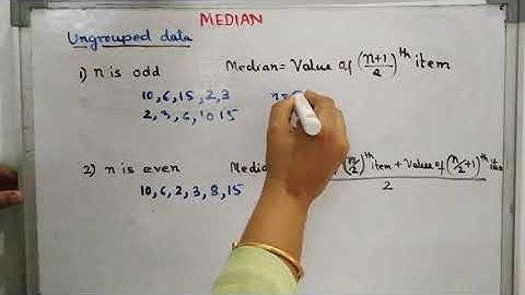 How to find median for ungrouped data