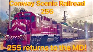 Conway Scenic 255 leads a train on the Mountain Division for the first time in 40 years!