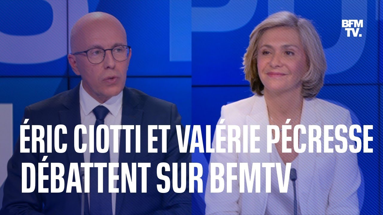 congres lr eric ciotti et valerie pecresse debattent sur bfmtv youtube