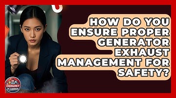 How Do You Ensure Proper Generator Exhaust Management For Safety? - Your Emergency Planner