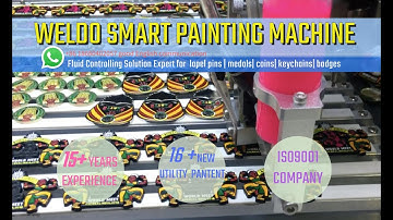 How to Enamel Pins From DONG GUAN Weldo Painting Machine | Automatic Enamel Lapel pins
