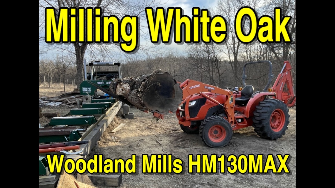 Milling White Oak for Shipping Container Shop - Woodland Mills 130MAX