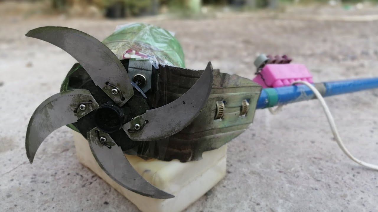 اصنع حاشوشه او الة قطع العشب بطريقه رائعه في المنزل ومن ادوات بسيطه جدا ....