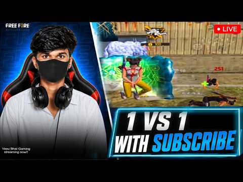💫 1 VS 1 WITH SUBSCRIBE 🔥FREE FIRE MAX CUSTOM ROOM LIVE 😈HEADSHOT CHALLENGE 💥