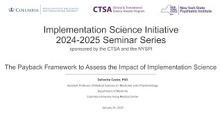 The Payback Framework to Assess the Impact of Implementation Science