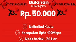 Rp50rb Unlimited Kuota 30hr Telkomsel & XL Tanpa Batas Kuota Internet - Durasi: 7.13. 