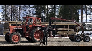 How has this happened! Volvo 2254 4WD and Patu forest trailer and crane with doors! screenshot 5