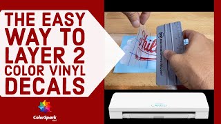 The Easy Way to Layer a 2 Color Vinyl Decal | Quick 1 Minute Tutorial