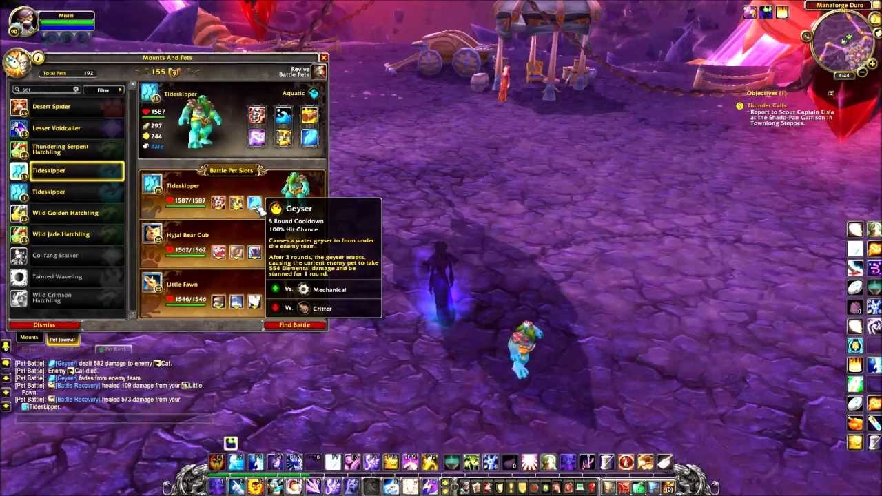 Mistels Pet Battles - Tideskipper Abilities