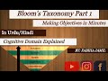 Bloom's Taxonomy Part 1/Cognitive Domain/in Urdu Hindi