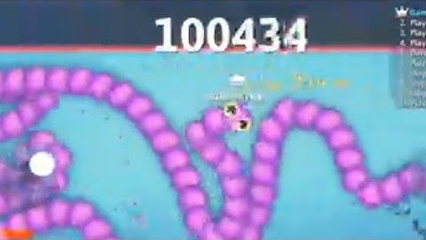 I reached 100000 score in snake۔io world record best game play