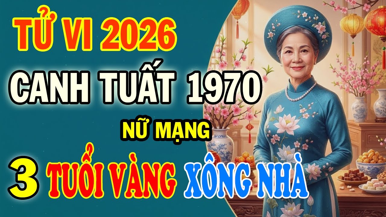 CANH TUẤT 1970 NỮ MẠNG Năm 2026: Lời Tiên Tri Rúng Động! Bí Mật 3 Tuổi Xông Nhà Mở Đại Lộc
