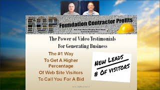 video testimonials Foundation Contractors website