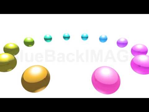 映像素材 動画素材 球 ボール 丸 円 サークル カラフル  BbC1