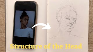 Portrait study- basic proportions of the head in 3/4 pose