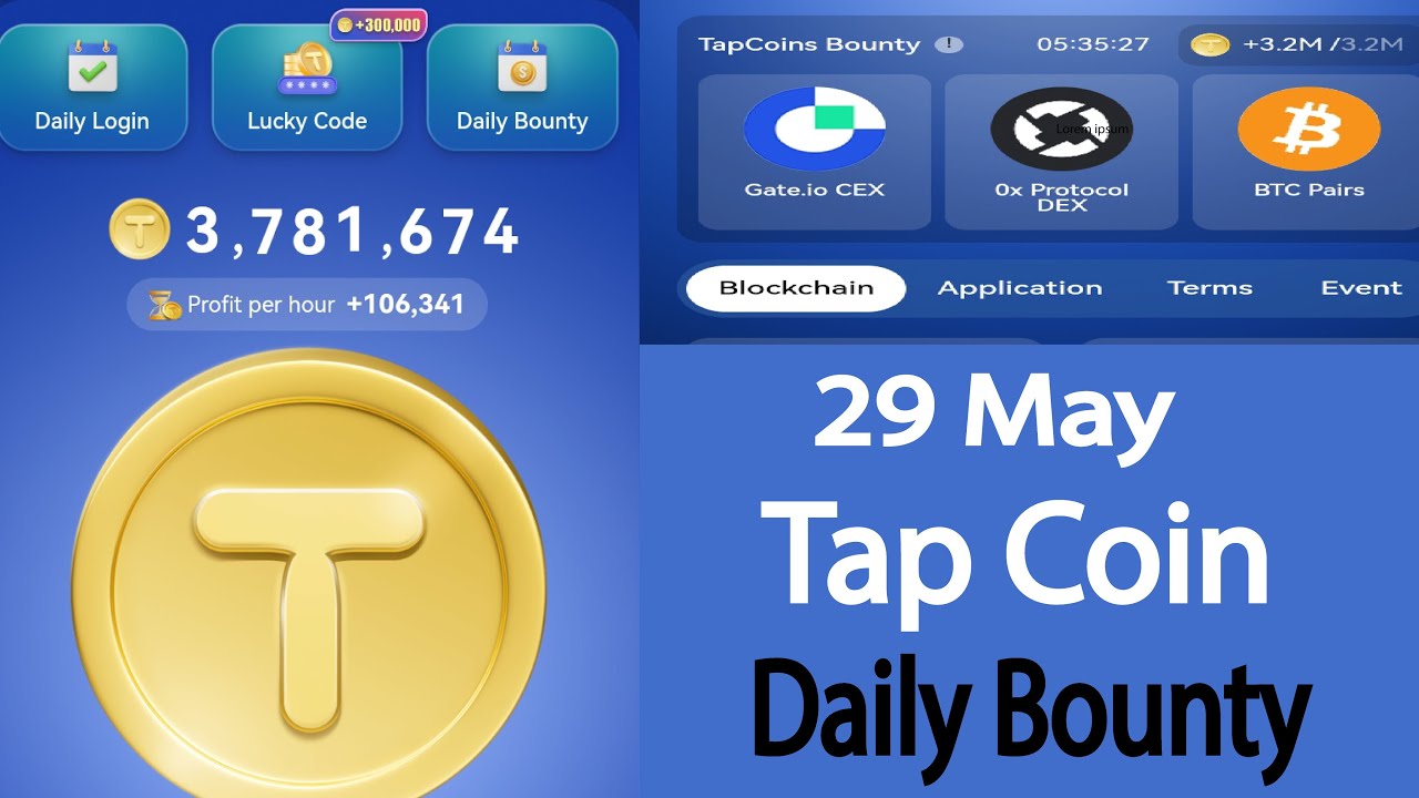 Tap coin daily bounty 29 May | Tapcoin daily bounty today | Tap coin daily bounty.