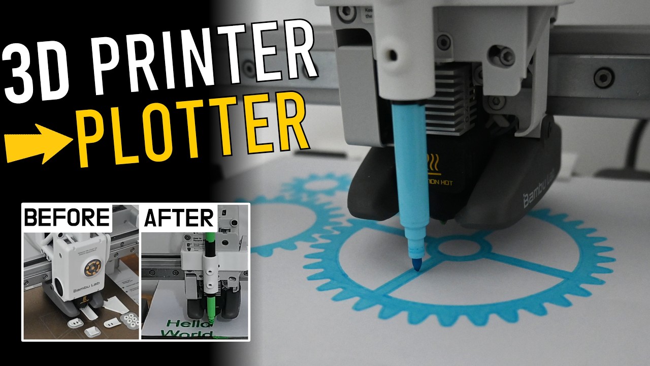 I Turned My 3D Printer Into a Plotter for Just $2 - YouTube