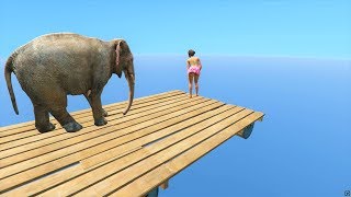 قراند باركور الفيل المجنون|GTA Crazy Elephant Parkour