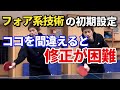 【卓球】必ず意識してもらいたいフォア系技術の初期設定４選！