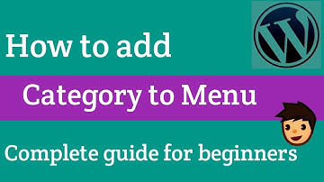 How to add category to menu. | WordPress Tutorials in Hindi\Urdu