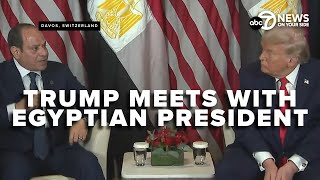 President Donald Trump meets with Egyptian President Abdel Fattah El-Sisi