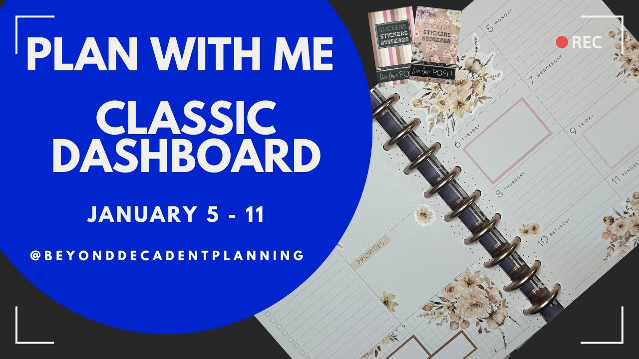 Планируйте вместе со мной! | Классический ежедневник с панелью управления | Наклейки Live Love Po...