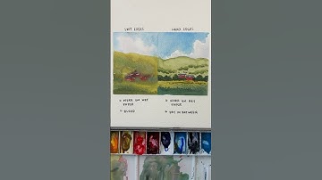 Soft vs Hard Edges in Watercolor #watercolorpainting #watercoloring #arttutorial