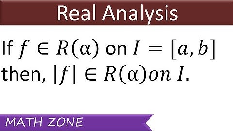 If f is Reimann integrable on [a,b] then |f| is also a Reimann integrable on [a,b]