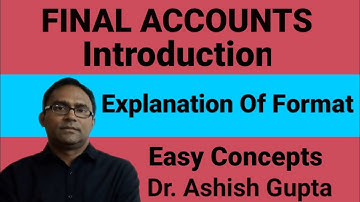Financial Statement Introduction( Formant Explanation) Dr. Ashish Gupta.