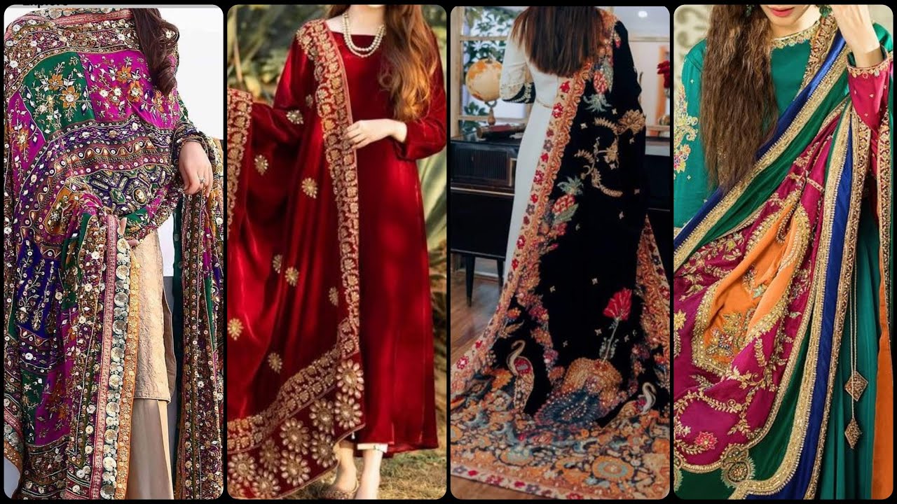 Sufi Designer Kurta Suit with Heavy Dupatta-Black Color – Inayakhan Shop