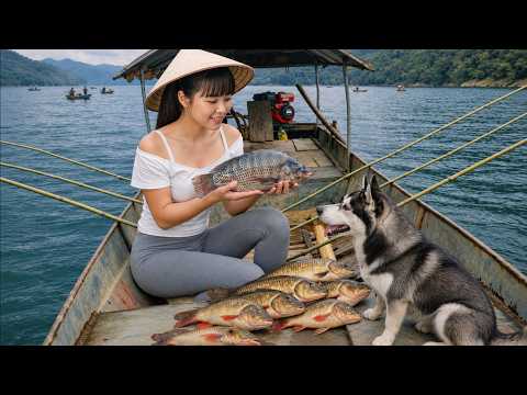 [ TIMELAPSE ] She Caught a Big Load of Fresh Fish From the Lake