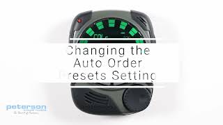 StroboPLUS HDC Settings Video Instructional Manual - 5 Changing the Auto Order Presets Setting