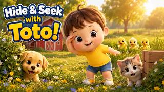 Hide & Seek with Baby Animals! 🐄🐥 | Peekaboo Animal Game for Kids | Toto #learnWithToTo #peekaboo screenshot 4