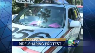 Taxi drivers protest at Capitol over ridesharing