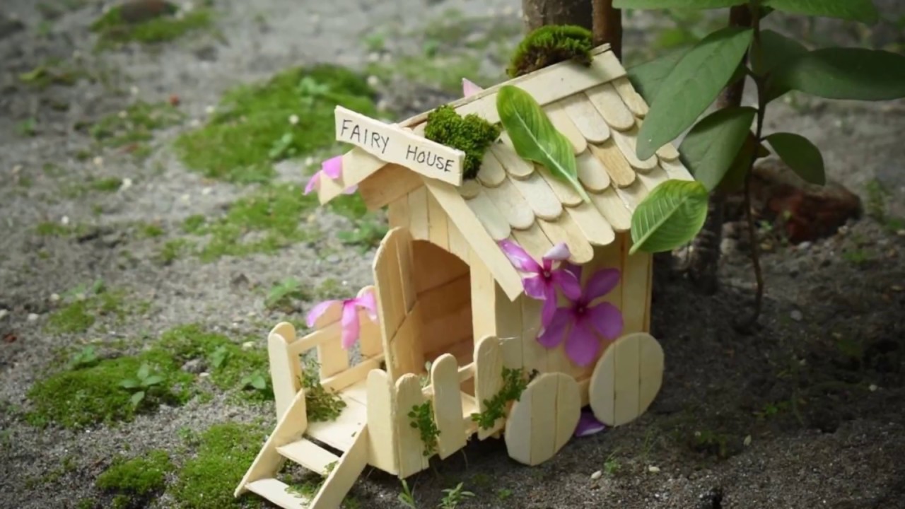 Diy Fairy House With Popsicle Stick For Home Decor And Garden Decor Showpiece Youtube