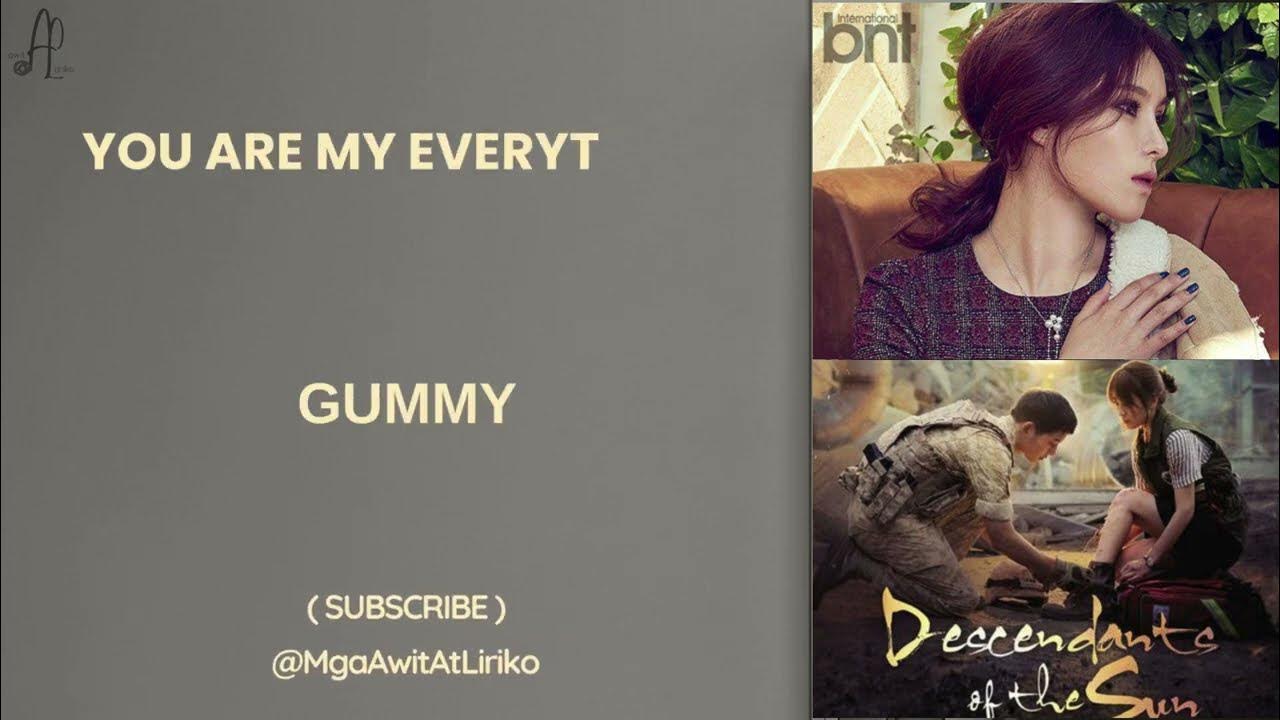 GUMMY You Are My Everything Descendants of the Sun OST KARAOKE YouTube