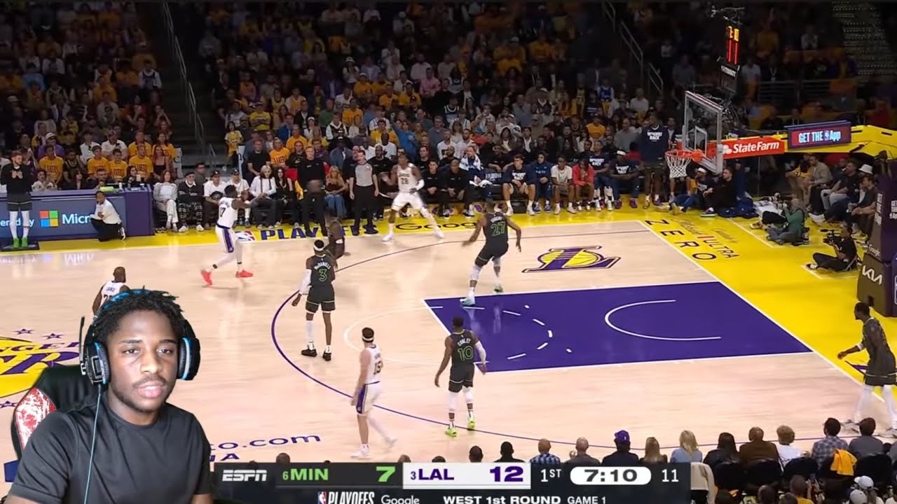 REACTING TO #6 TIMBERWOLVES at #3 LAKERS | FULL GAME 1 HIGHLIGHTS!